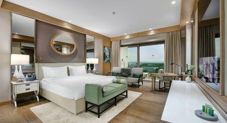 Regnum Carya Jade Room Partial Sea View Bedroom