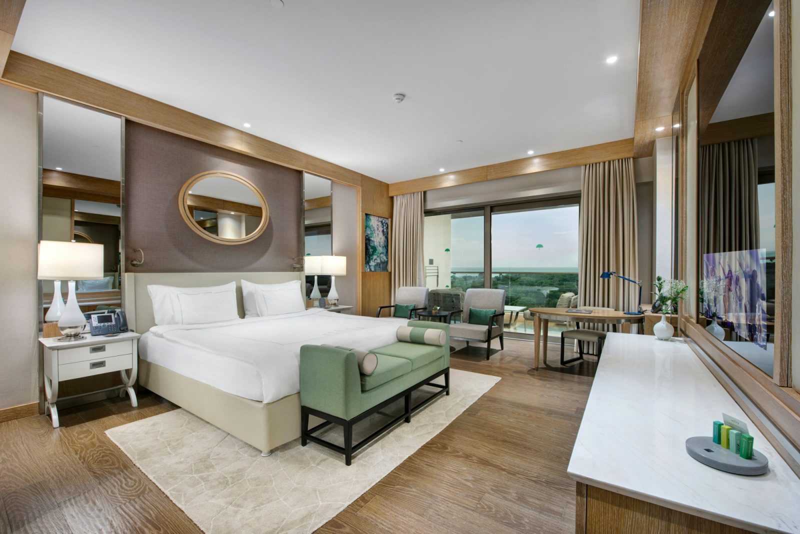 Regnum Carya Jade Room Partial Sea View Bedroom