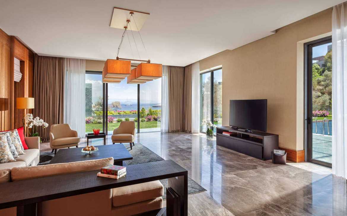 bodrum alisya beach villa living room mandarin oriental bodrum